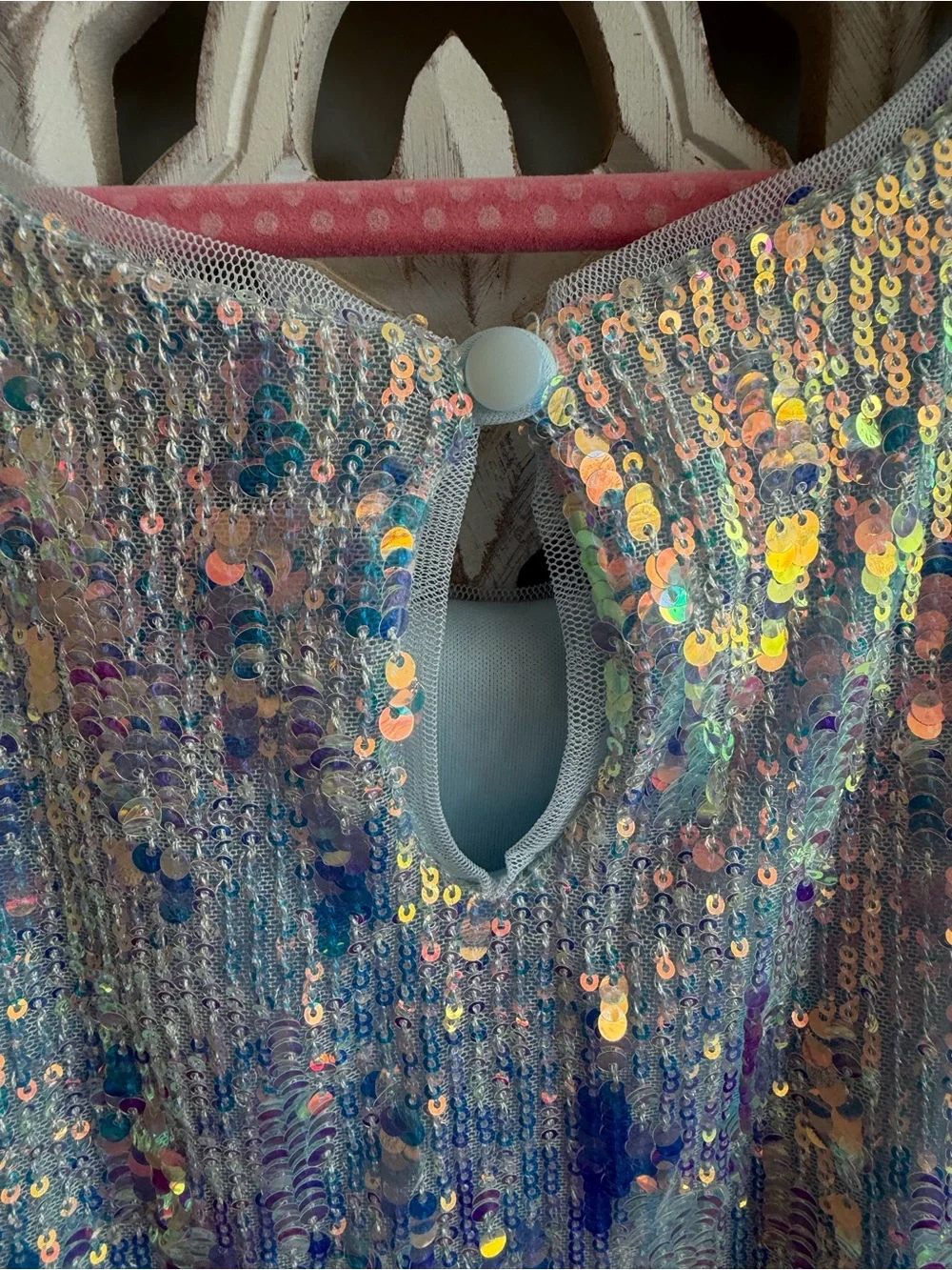 Lilt Girls Size 14 Iridescent Sequin Mermaid Shift Dress